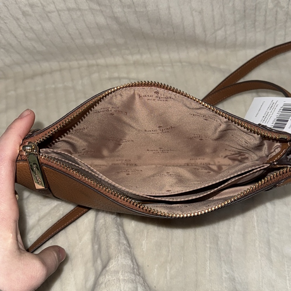 Kate Spade Warm Ginge Pebbled Leather Crossbody Bag - Picture 10 of 14